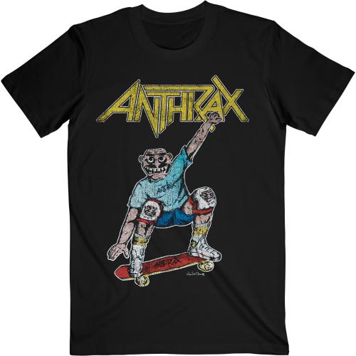 Anthrax Unisex T-Shirt: Spreading Skater Notman Vintage (Back Print)