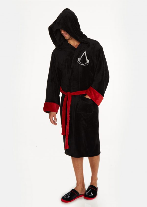 Assassins Creed Black Bathrobe  (Mens one size fits most)