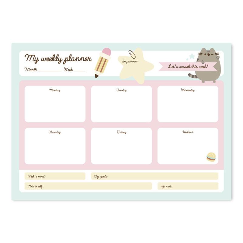 Pusheen Foodie blue - Weekly planner