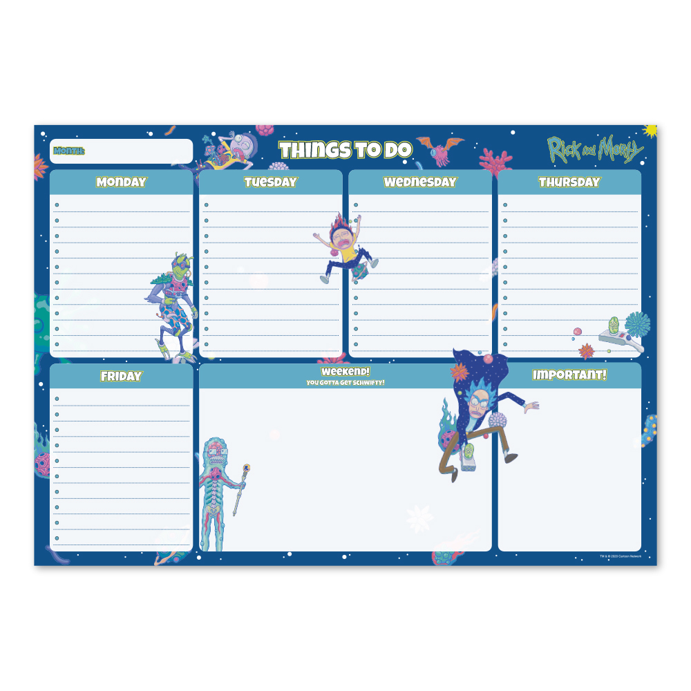 Rick & Morty Weekly Planner A4 - virus
