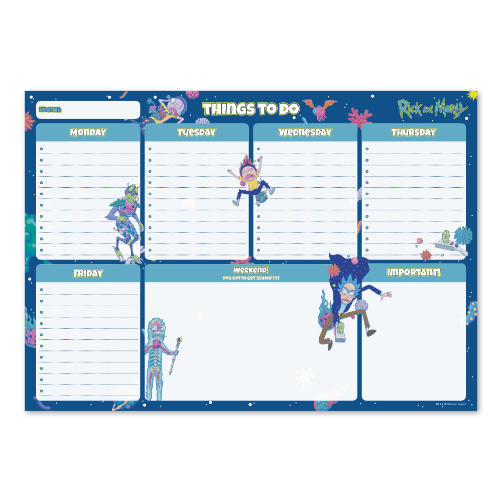Rick Morty Weekly Planner A4 Virus rick-morty-weekly-planner-a4-virus
