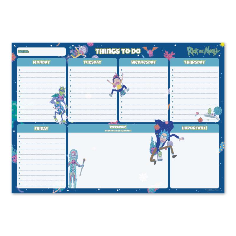 Rick & Morty Weekly Planner A4 - virus