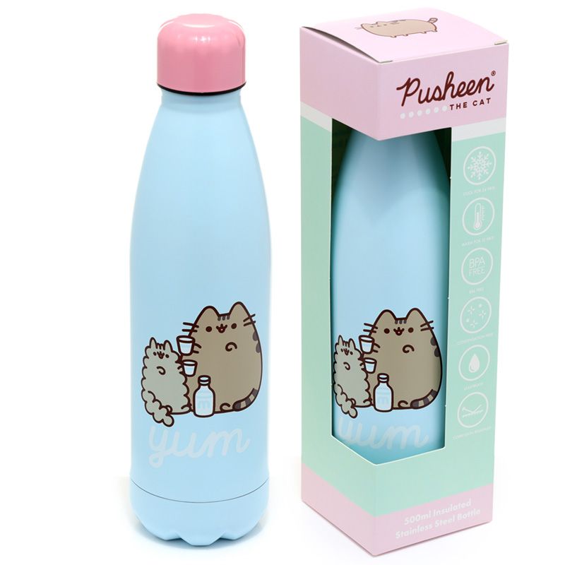 Pusheen the cat -  Flaska i Rostfritt Stål för Varm & Kall Dryck 500ml