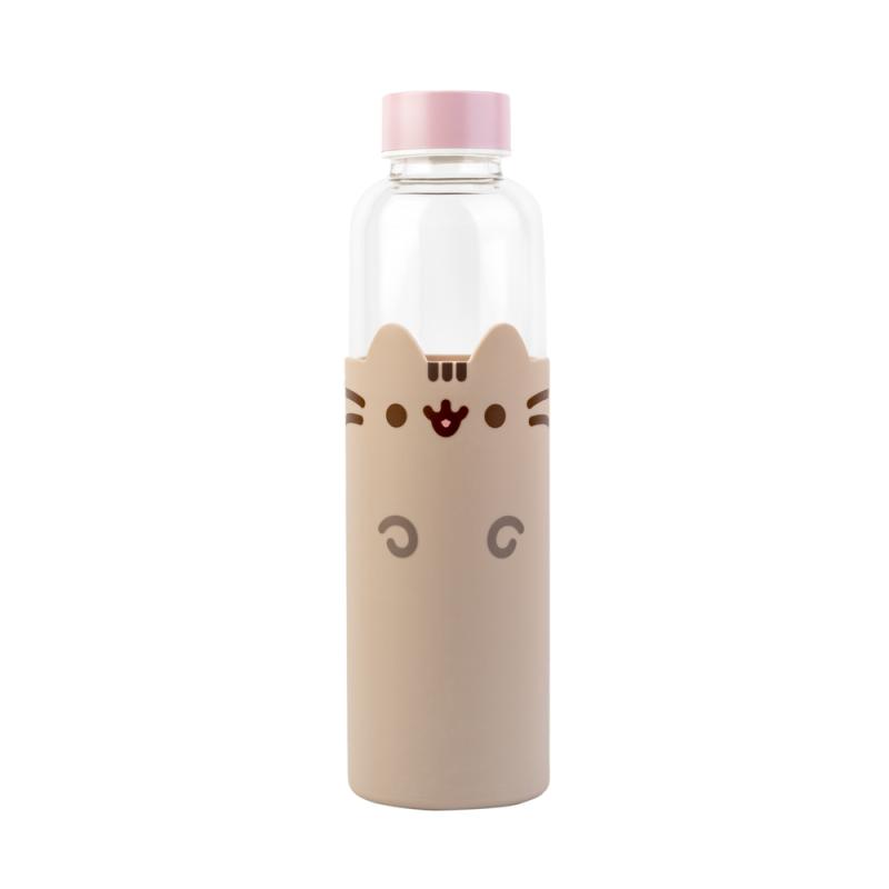 Pusheen glass bottle