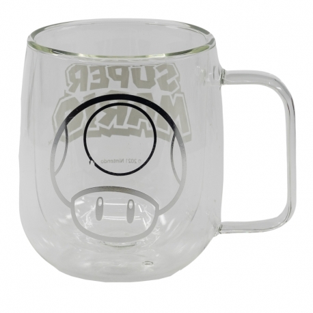 Super Mario -  Double wall glass mug (290ml)