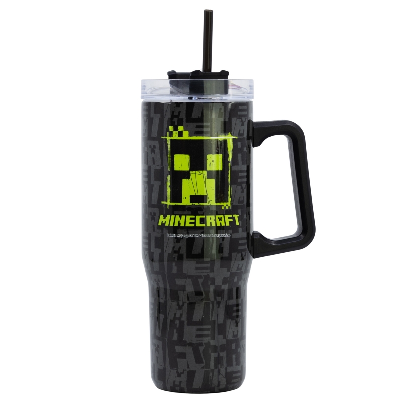 W INSULATED STAINLESS STEEL XL RAMBLER MUG 940 ML MINECRAFT SQUARED PATTERN
