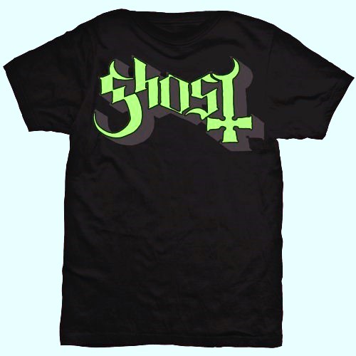 Ghost Unisex T-Shirt: Green/Grey Keyline Logo