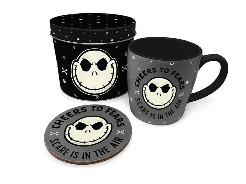 Nightmare before christmas (cheers and fears) Mug and Coaster  Tin set