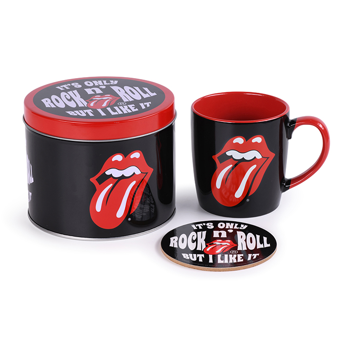 IT'S ONLY ROCK N ROLL Mug and Coaster  Tin set