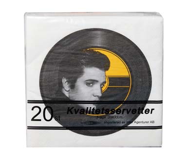 Elvis Servetter   ( 3-lag  33x33cm)