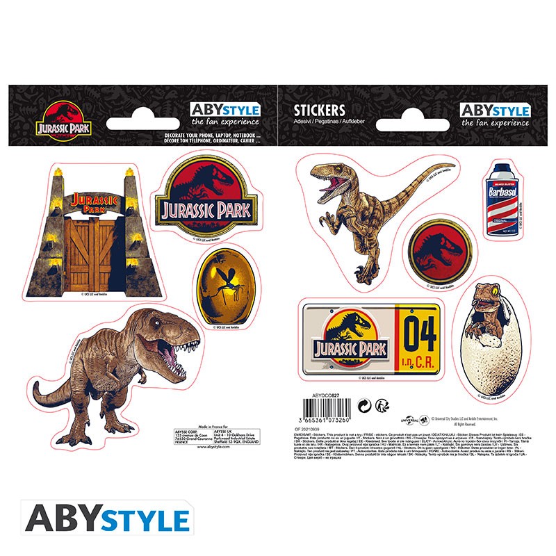 Jurassic Park - Stickers - 16x11cm/2 sheets - Dinosaurs