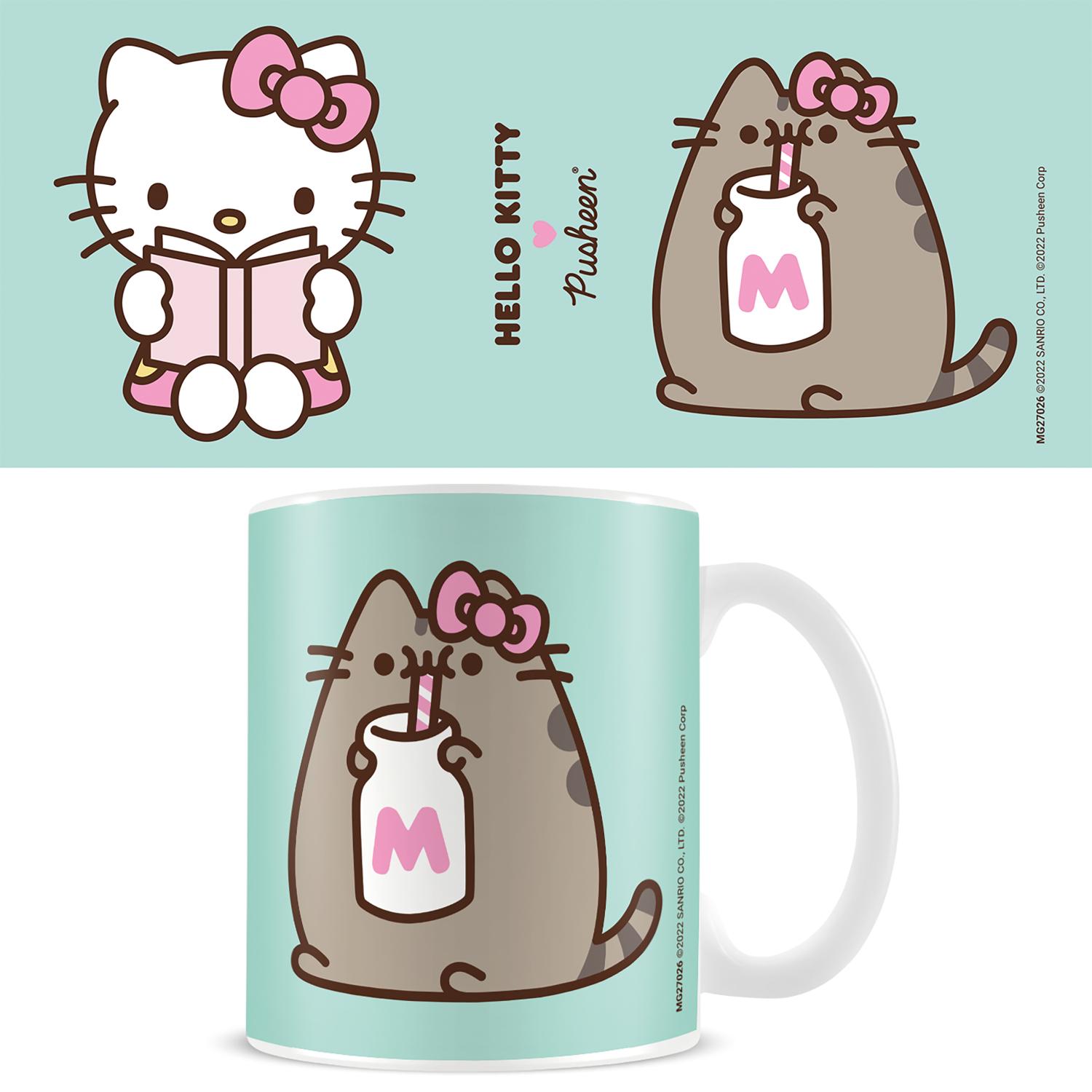 Pusheen X Hello Kitty - a good bok - mug