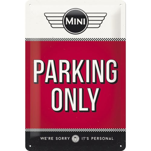 "Metallskylt ""Mini - Parking only"",  20x30 cm