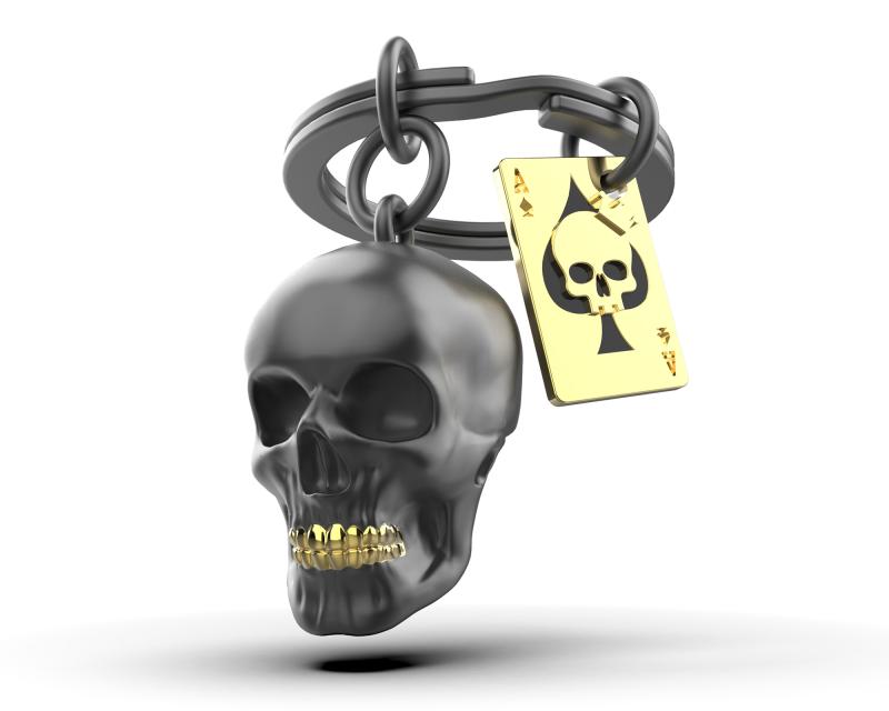 Nyckelring/Berlock Dödskalle