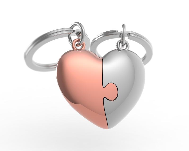 Nyckelring/Berlock Hjärta, pussel