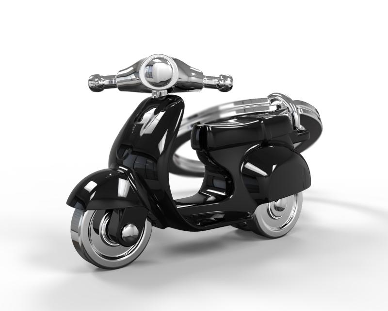 Nyckelring/Berlock Vespa, svart