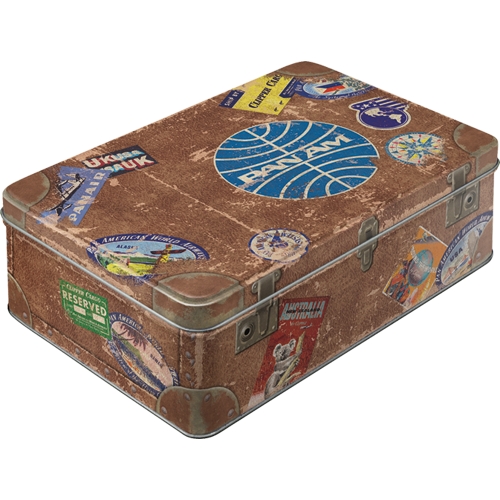 "Flat Box "Pan Am - Travel   Stickers", 22x16x7cm, 2,5 L"