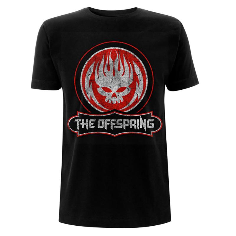THE OFFSPRING UNISEX T-SHIRT: Distressed skull