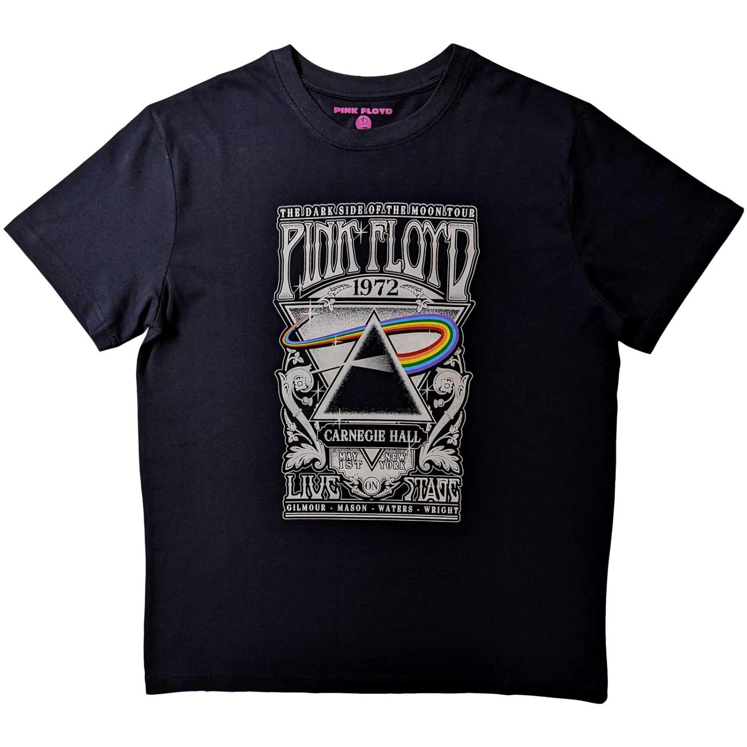 Pink Floyd Unisex T-Shirt: Carnegie Hall Poster / Svart