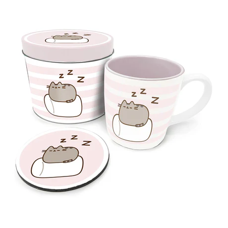 Pusheen (Marshmallow) Mug and Coaster  Tin set