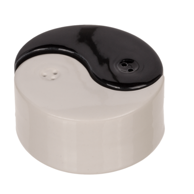 Salt & pepper shaker, Ying Yang, 6 x 6 x 7 cm, set of 2 pcs in color box