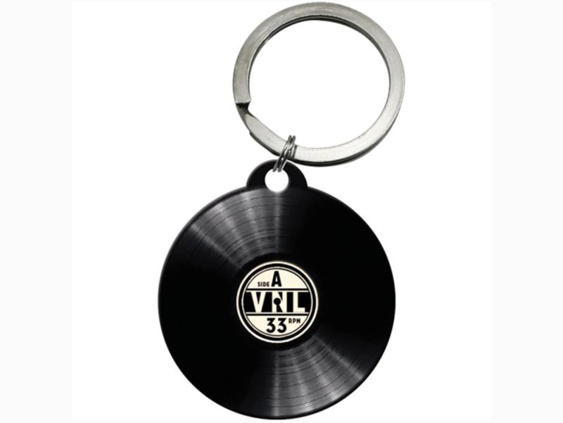 "Nyckelring rund ""Retro vinyl"",   4,5 x 6 cm"