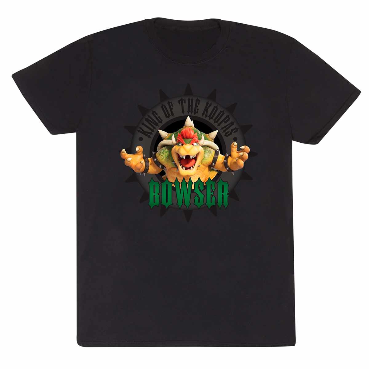 Nintendo Super Mario Bros Movie - Bowser Circle  (Unisex Black T-Shirt)