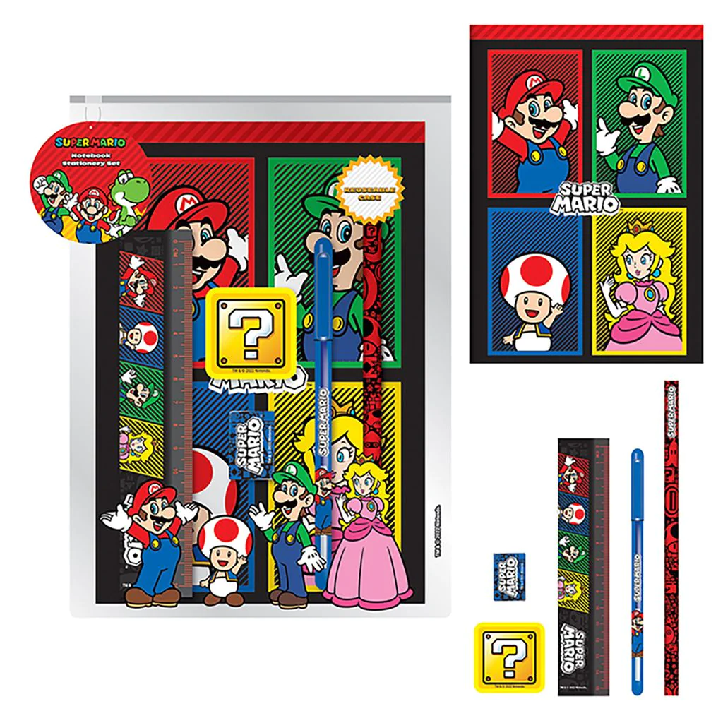 Super Mario (4 colour) Exercise book Stationery set