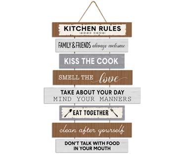 Väggdekal - Kitchen rules (40x58cm)