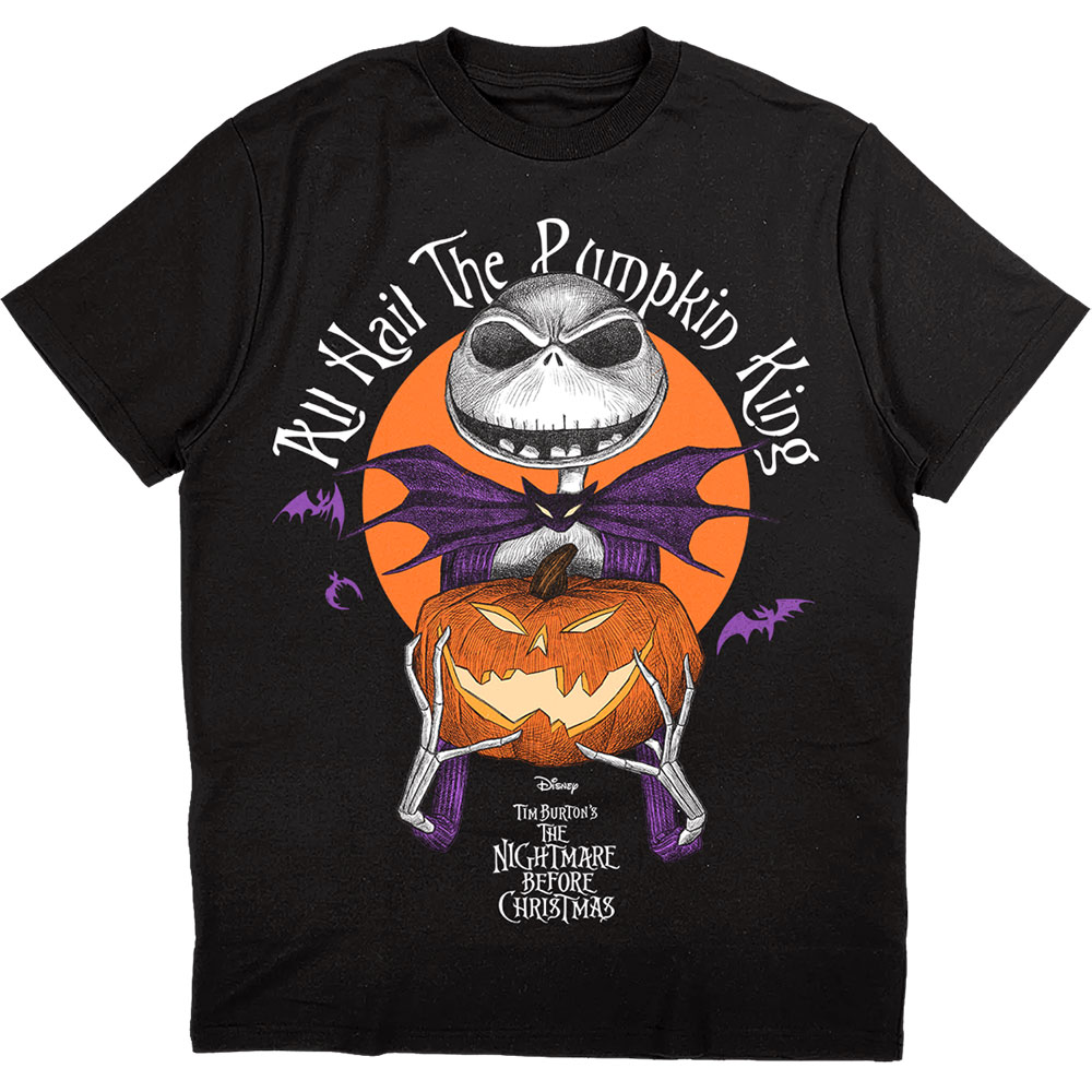 Disney Unisex T-Shirt: The Nightmare Before Christmas All Hail the Pumpkin King