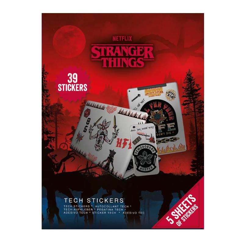 Stranger things 4 (Upside down battle) Tech stickers