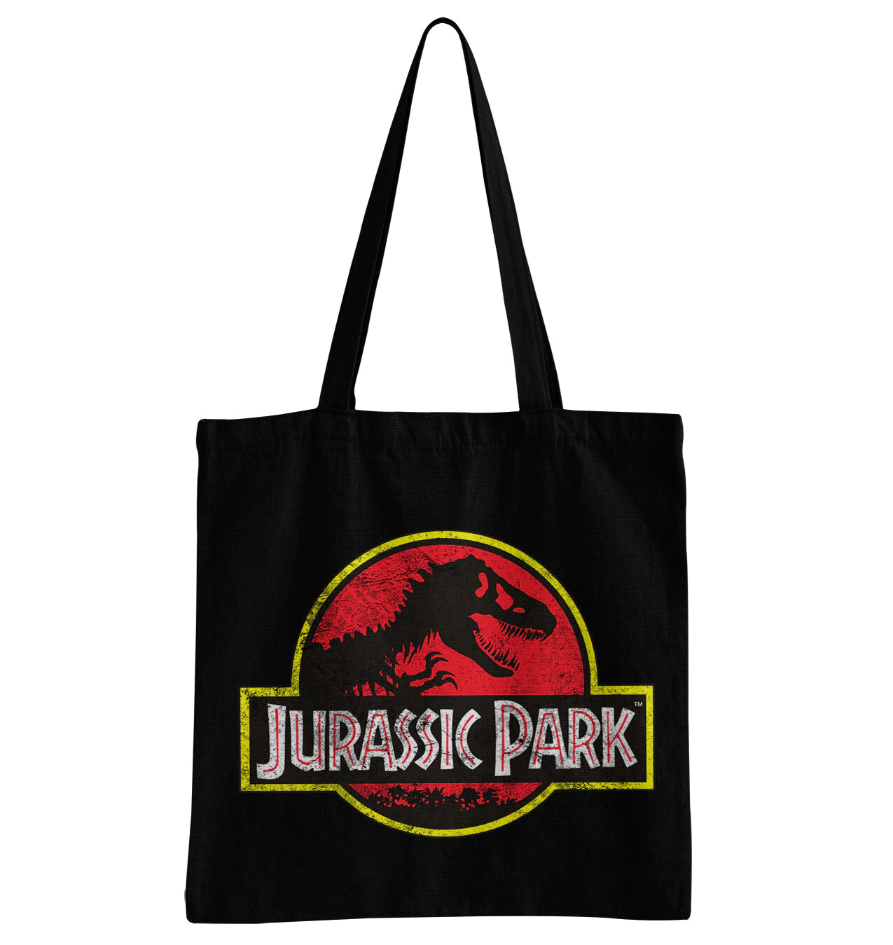 Jurassic Park Distressed Logo Tote Bag / Svart