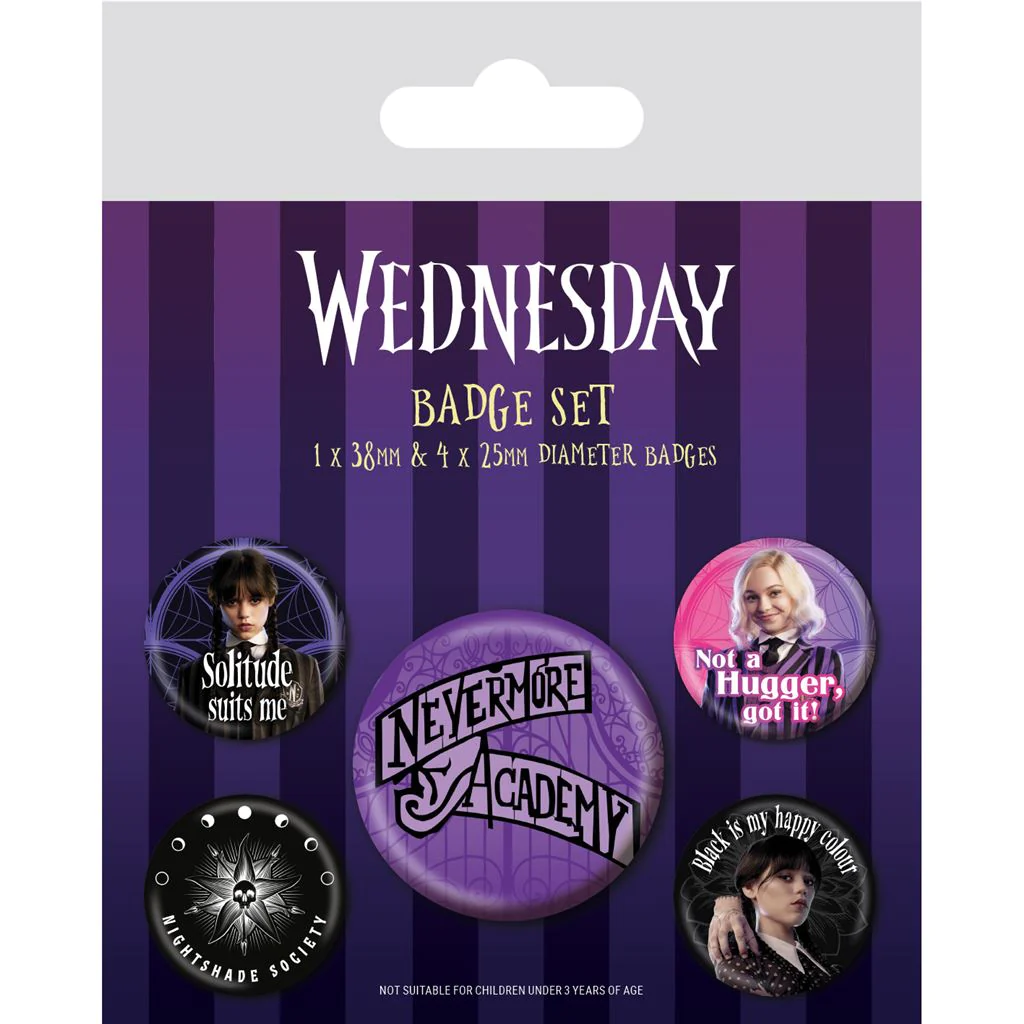 WEDNESDAY (NEVERMORE) - BADGE PACK