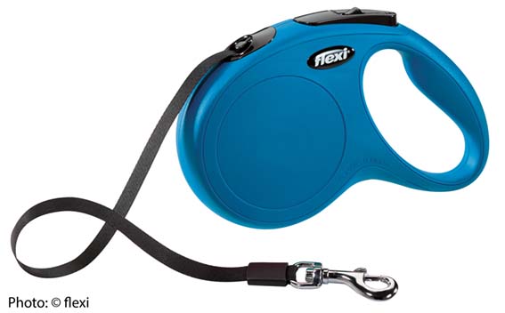 Flexi New Classic, hundkoppel M:5 med band, blå