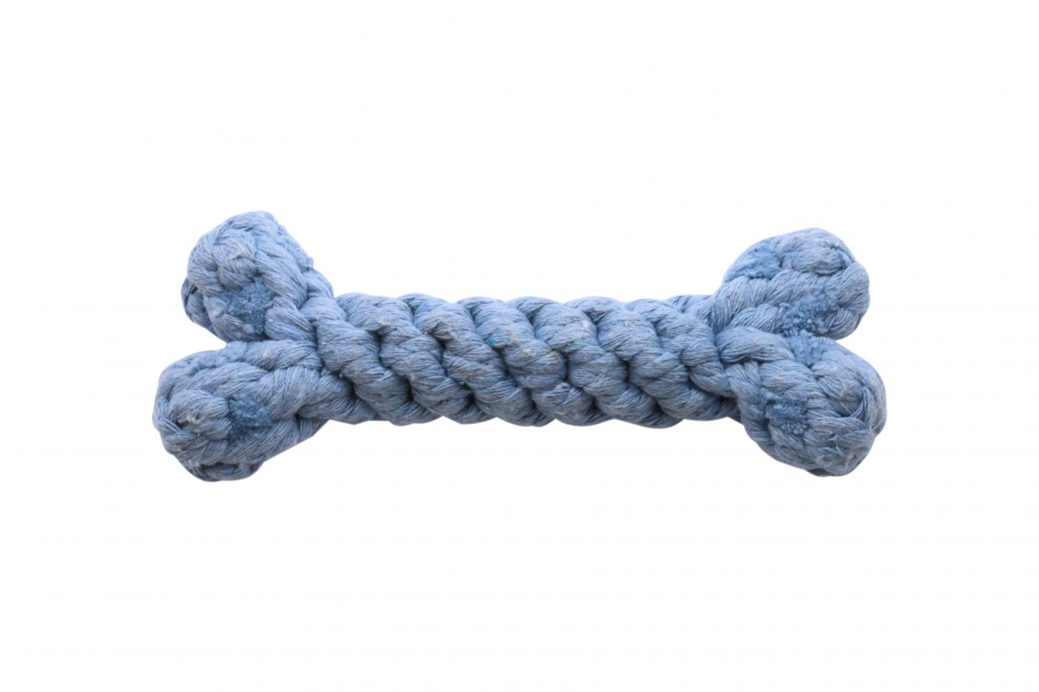 Vanderpump Pets Bone Rope Toys, Blue