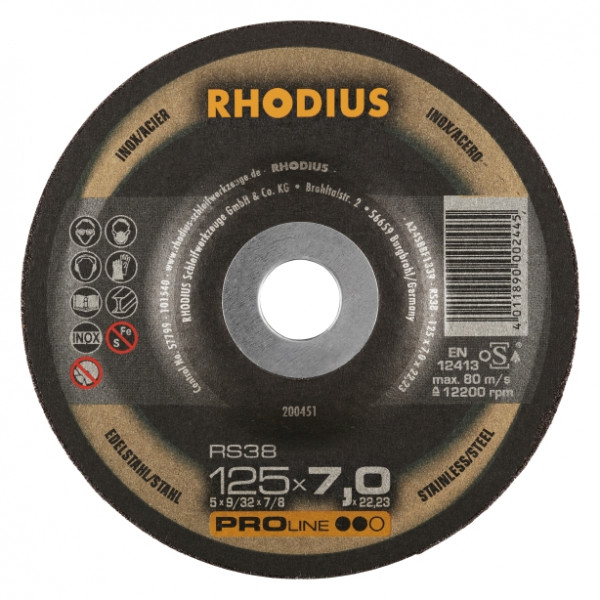 RHODIUS SLIPSKIVOR RS38 125×7,0 ( 25st/fp )