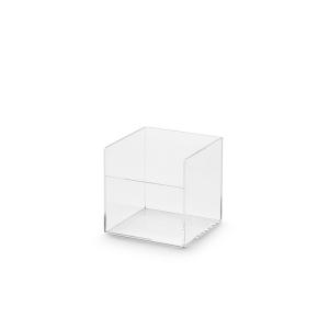 AKRYLLÅDA MED LÅG FRAMKANT 150x150 MM, HÖJD 150/100 MM