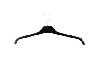 Svart klädhängare i plast med nonslip.