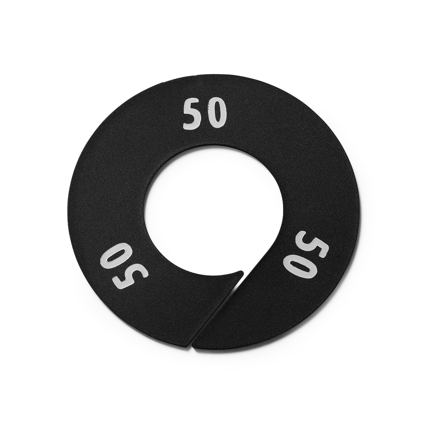 STORLEKSAVSKILJARE SVART MED VITT TRYCK