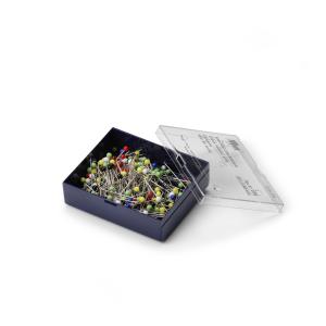 KNAPPNÅL MED GLASHUVUD