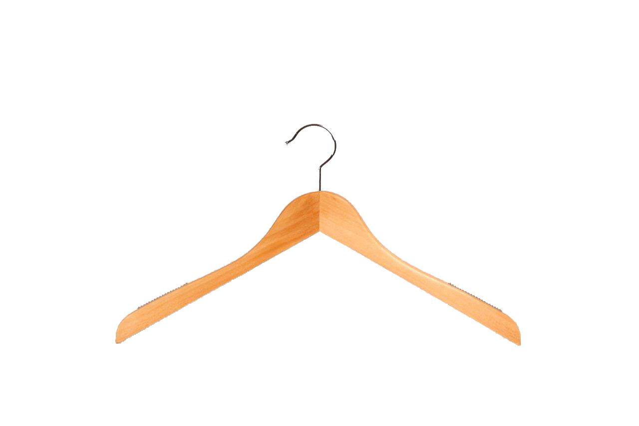 TRÄHÄNGARE MED NONSLIP 440 MM NATUR. PRIS 50-PACK.