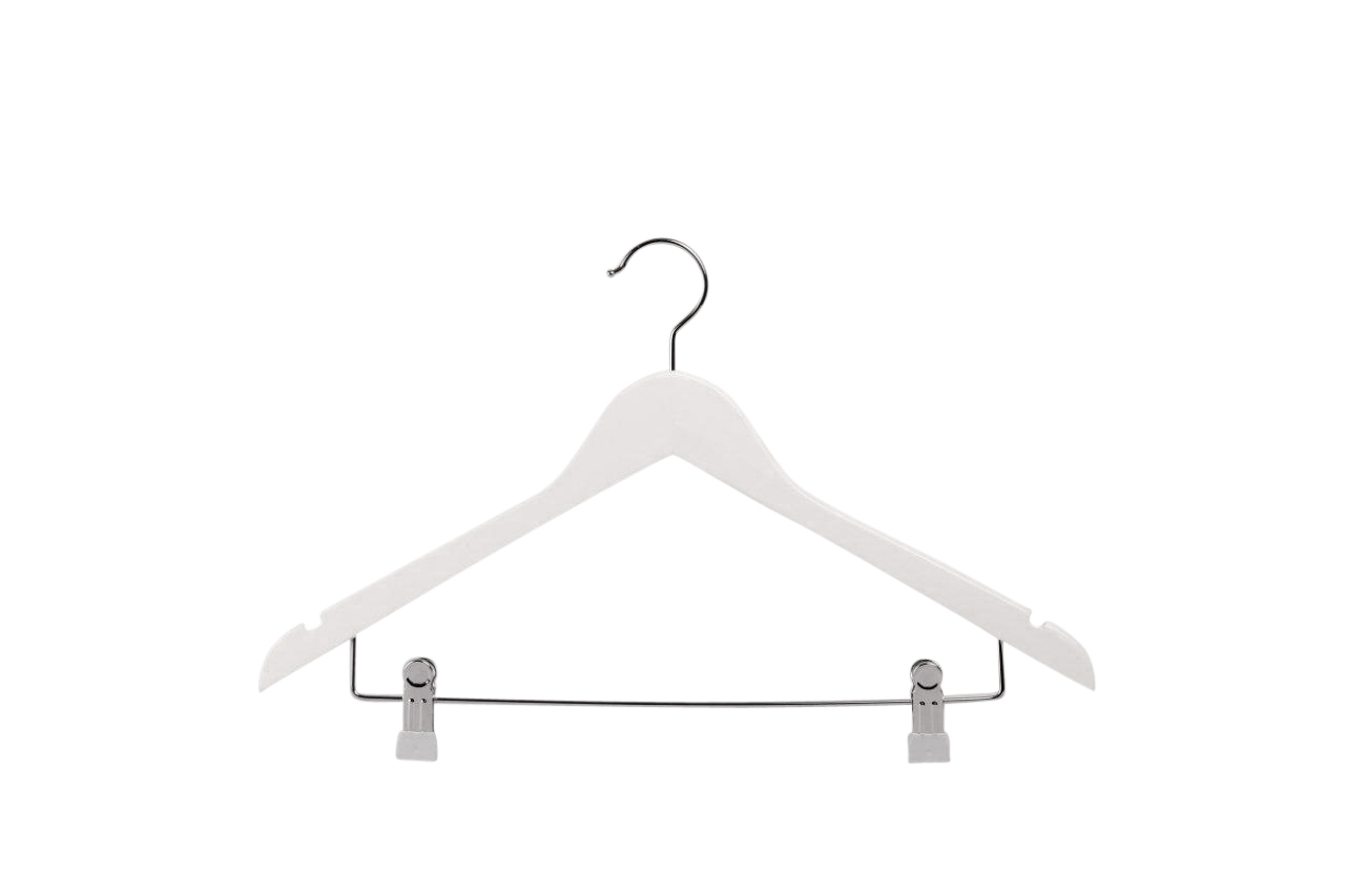 TRÄGALGE 440 MM RAK MED CLIPS VIT. PRIS 50-PACK