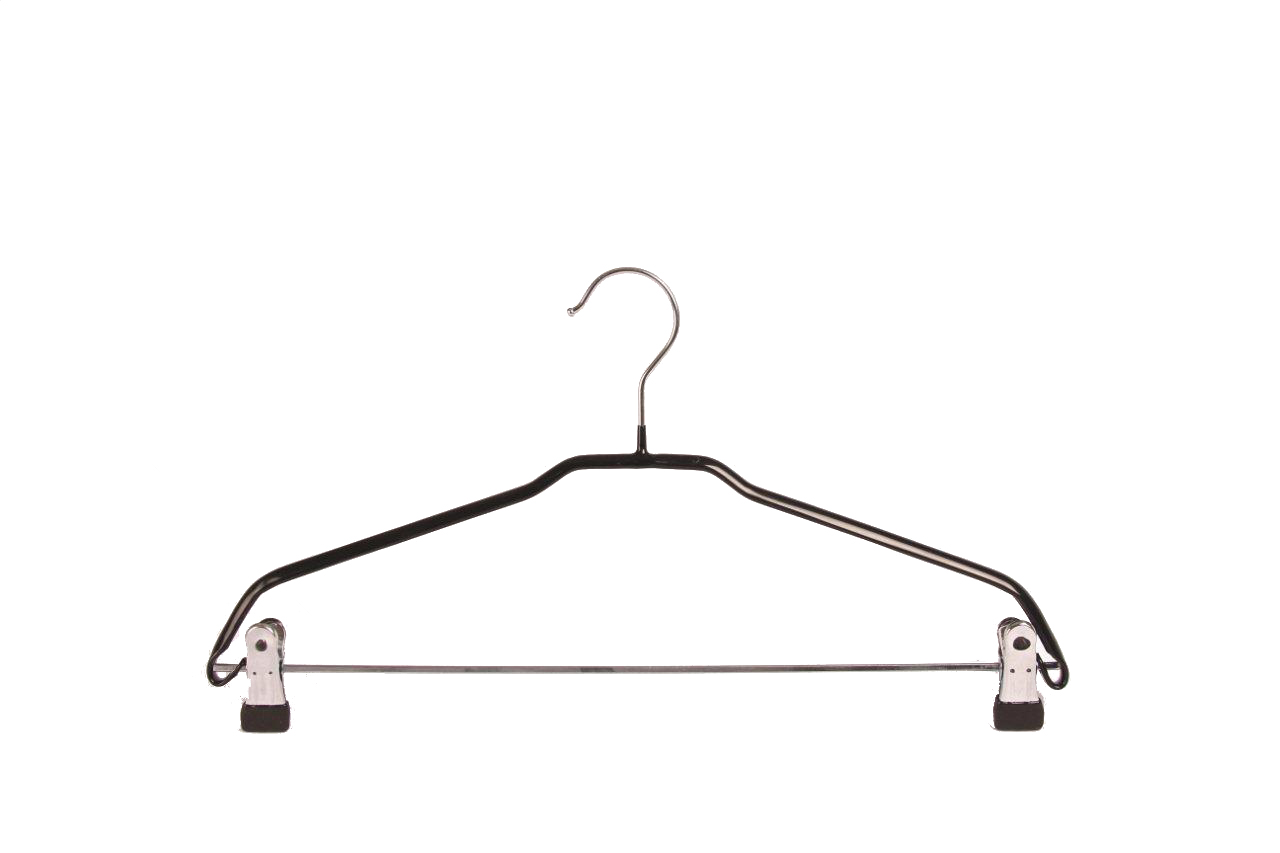 TRÖJGALGE 420 MM MED CLIPS SVART. PRIS 50-PACK.