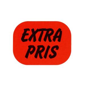 ETIKETT 35x26 MM EXTRAPRIS RÖD