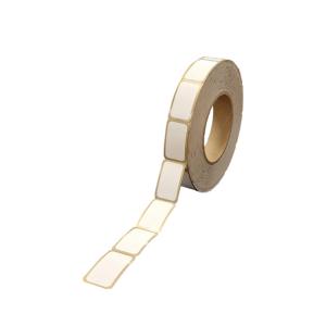 HÅLETIKETT 42x25 MM VIT MED GULDKANT