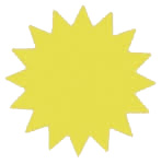 STJÄRNA 160 MM FLOUR GUL