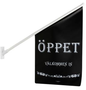 FLAGGA ÖPPET SVART/VIT