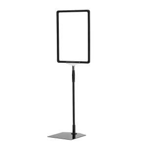 SKYLTHÅLLARE A4 MED METALLFOT SVART