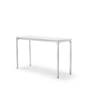 BORD MED FYRKANTSRÖR/VIT HYLLA HÖJD 700 MM