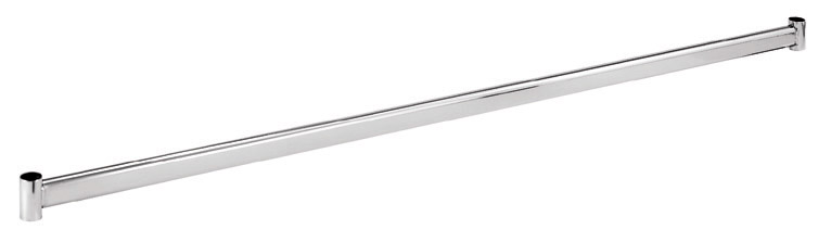 Plattovalt hängrör i krom som passar till våra höj- och sänkbara klädställ på hjul.